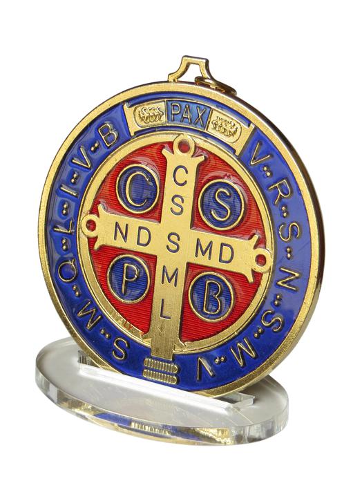 Medalla de San Benito esmaltada 80 mm Réf MED033 BENe