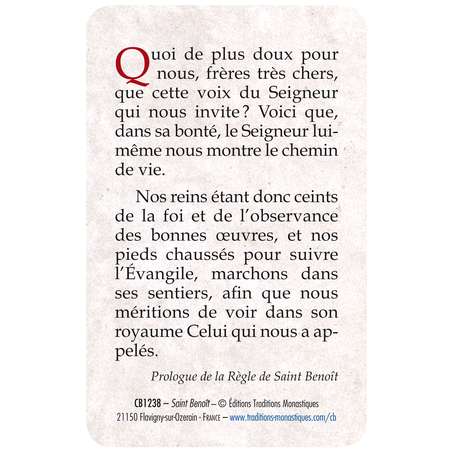 Religious shop : Card-prayer Saint Benedict (CB1238)