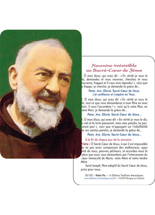 Card-prayer of Padre Pio (Recto-Verso)