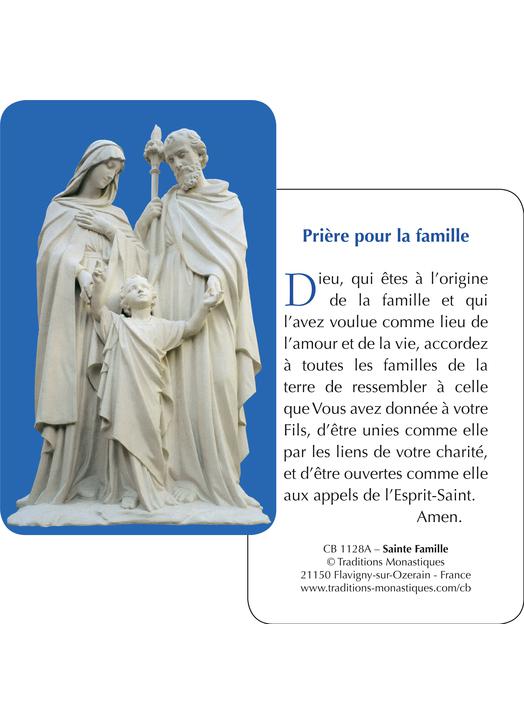 Card-prayer of the Holy Family (Recto-Verso)