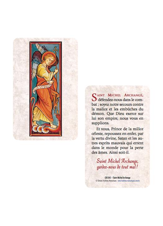 Cartes-prière de L'Ange Gardien au format carte bancaire