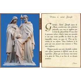 Diptych of The Holy Family with a prayer to St Joseph
