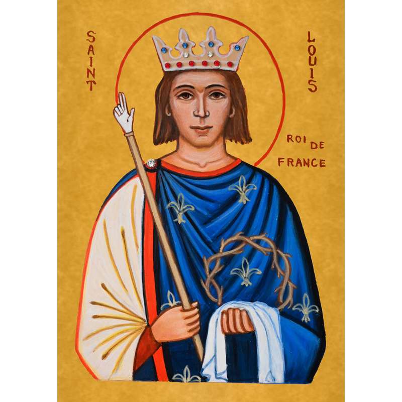 Icon of Saint Louis, King of France with a crown of thorns - Sale of  religious icons - Christian shop